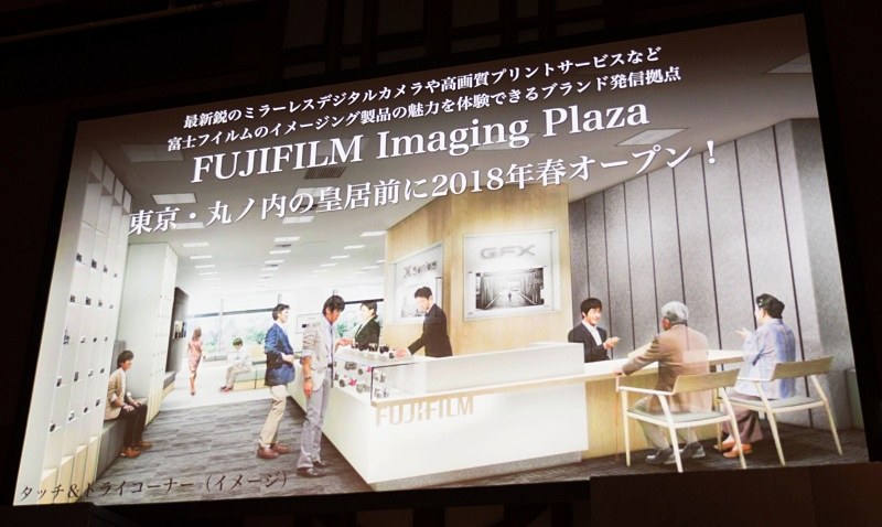 2月15日のFUJIFILM X-H1製品発表会でアナウンスされた（編集部撮影）