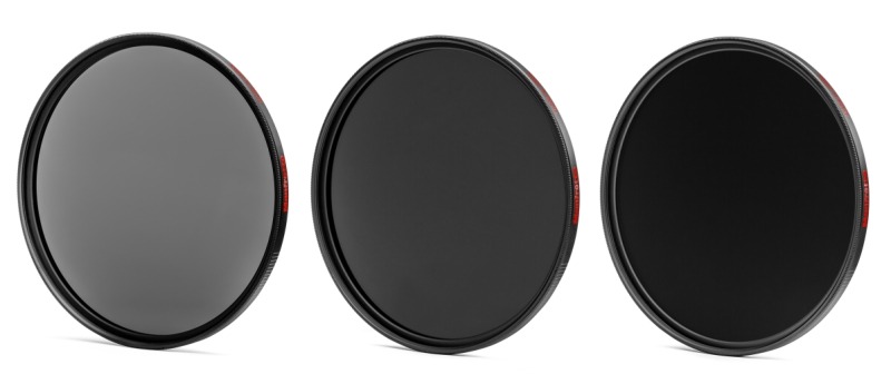 左からND8、ND64、ND500。