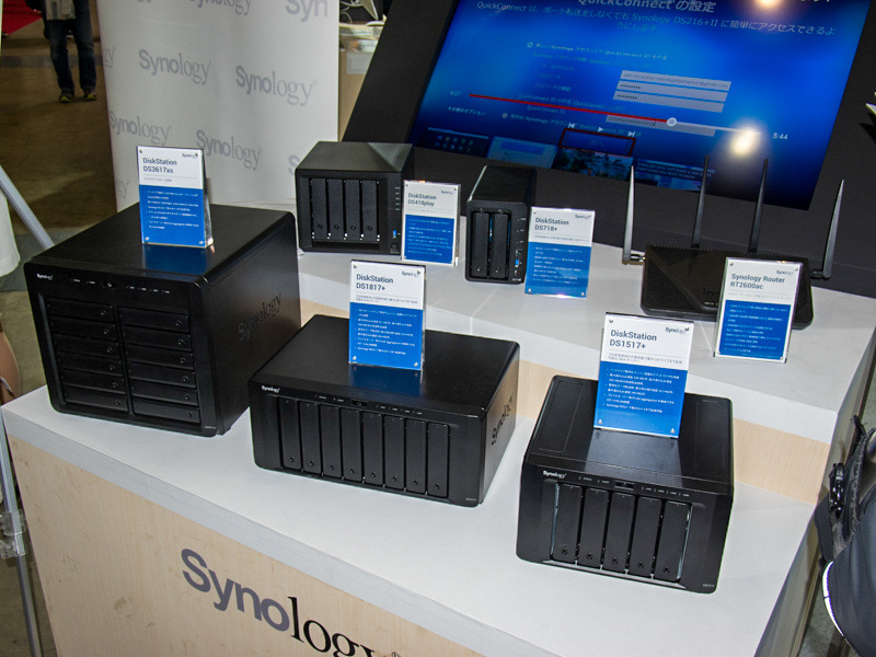 Synology NASのラインアップ。