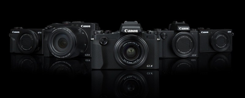 PowerShot Gシリーズの現行ラインナップ。