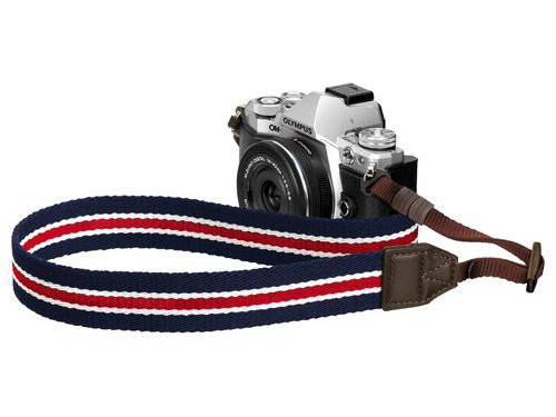 ネイビー×レッド		ハクバ写真産業 プラスシェル ストライプストラップ 30 ネイビー×レッド