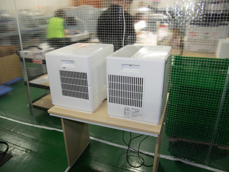 DreamLaboのために設置された加湿器。