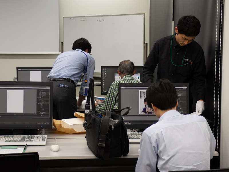 4月28日のイベント当日は、エプサイトのセミナールームでプリント体験も行なっていた