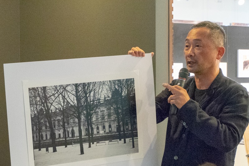 舞山秀一さん。4月28日のオープニングイベントで。