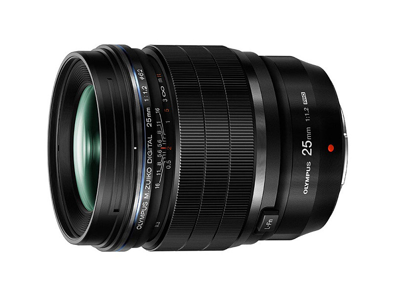 焦点距離：25mm（35mm判換算50mm相当）/ レンズ構成：14群19枚 / 防滴処理：防塵防滴機構 / 最短撮影距離：0.3m / 最大撮影倍率0.11倍（35mm判換算0.22倍相当）/ 絞り：9枚羽根（円形絞り）/ フィルター径：62mm / 最大径×全長：80×87mm / 重量：410g