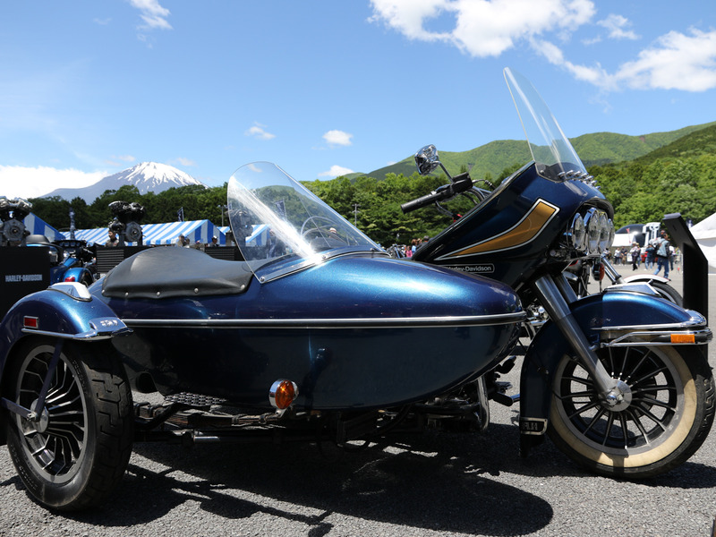 様々な時代、様々なモデルのハーレーダビッドソンを目にすることができた。