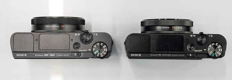 左がRX100 VI、右がRX100 III。