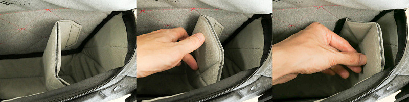 ディバイダーを剥がさずに動かして、素早く大きなスペースを作ることもできる。