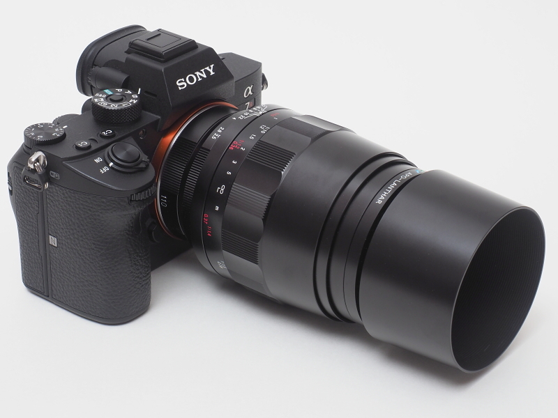 同梱のフードを装着したところ