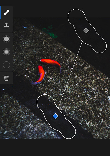 モバイル版Lightroom CCの修復ブラシ