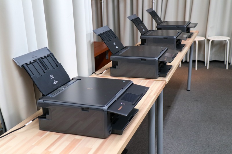 1人1台のPIXUS XK50が用意されました。