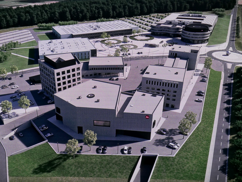 ライツパークIIIのイメージ図。ホテルやミュージアムの中心に広場がある。