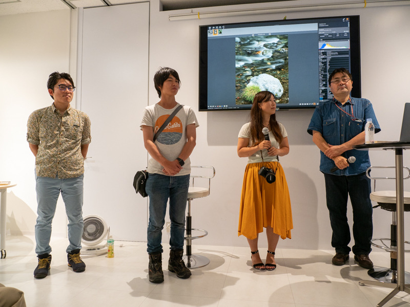 左から今浦友喜さん、木村琢磨さん、吉住志穂さん、萩原史郎さん。