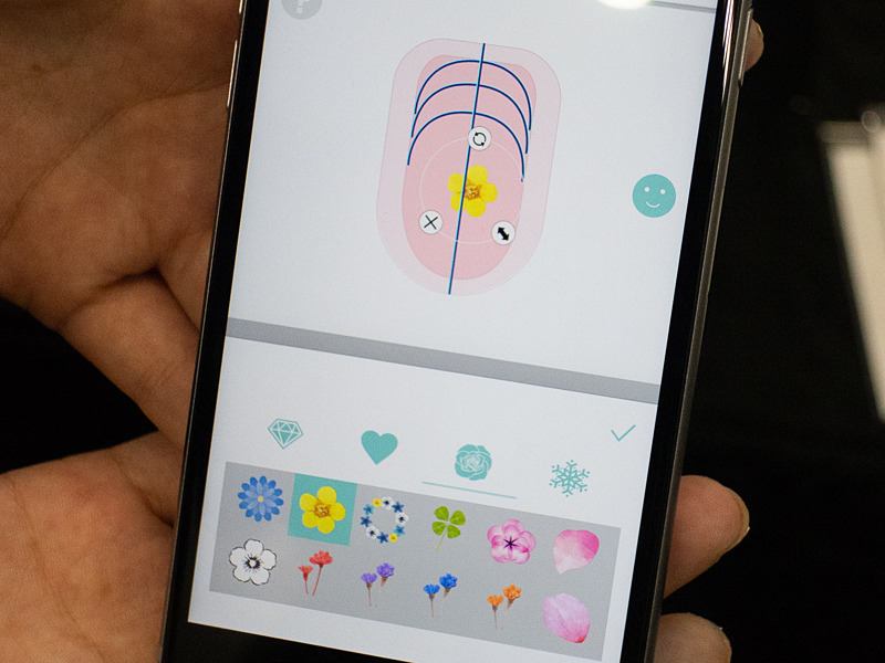 無地にスタンプを置いたところ。