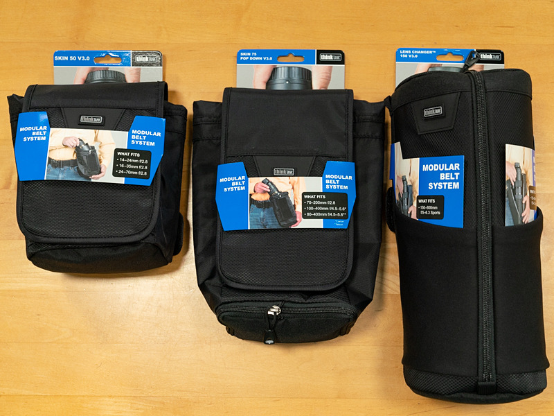 主なレンズサイズのほか、ストロボ用、小物用など、必要なものを組み合わせられる。