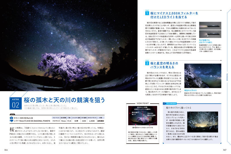 まさに「星空風景」といった雰囲気。