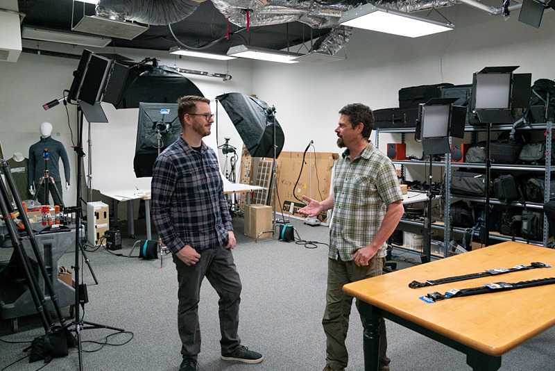 社内のスタジオ。ここで製品写真や紹介ビデオを撮影している。