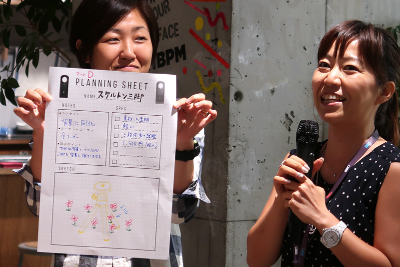 テーブルDチームの発表。