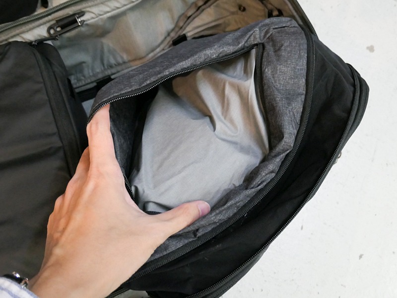 汚れ物エリアも備わる。