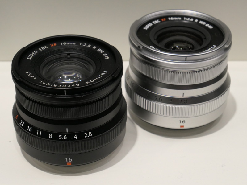 XF16mmF2.8 R WR（モックアップ）。2019年登場予定