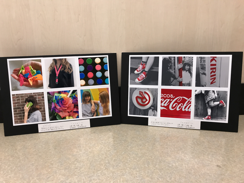 授業のテーマに沿って撮影された作品。テーマは様々で色そのものや、彩度もテーマになった。（撮影：村越さん）