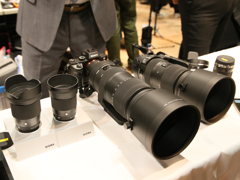 左から3本目が60-600mm F4.5-6.3 DG OS HSM。