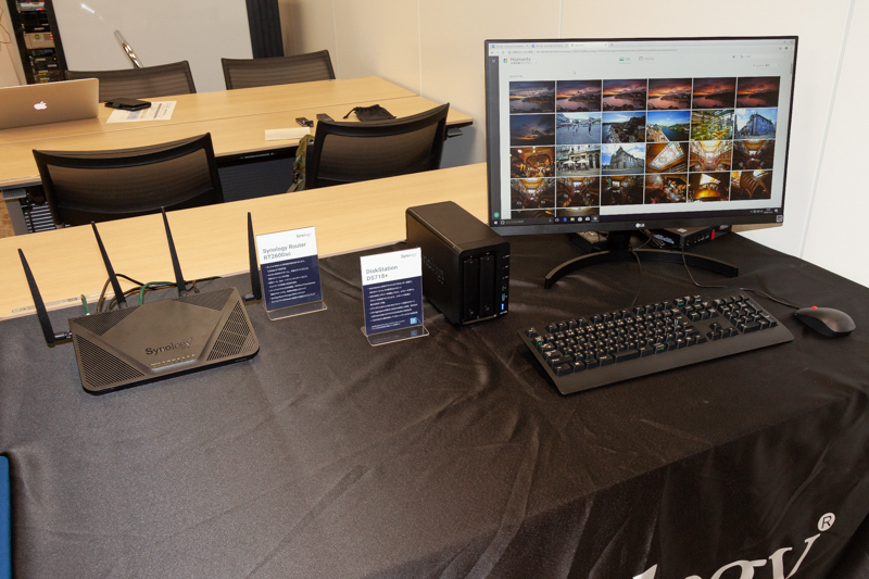 会場にはSynology製品が展示された。