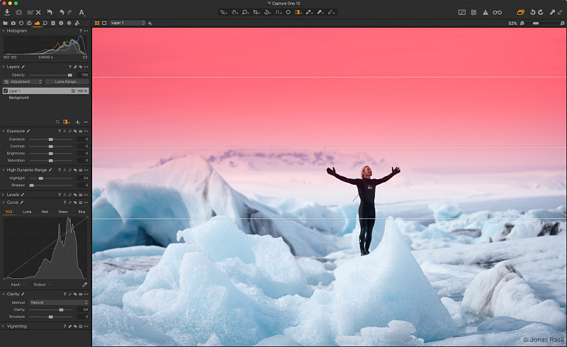 リニアグラデーションマスク