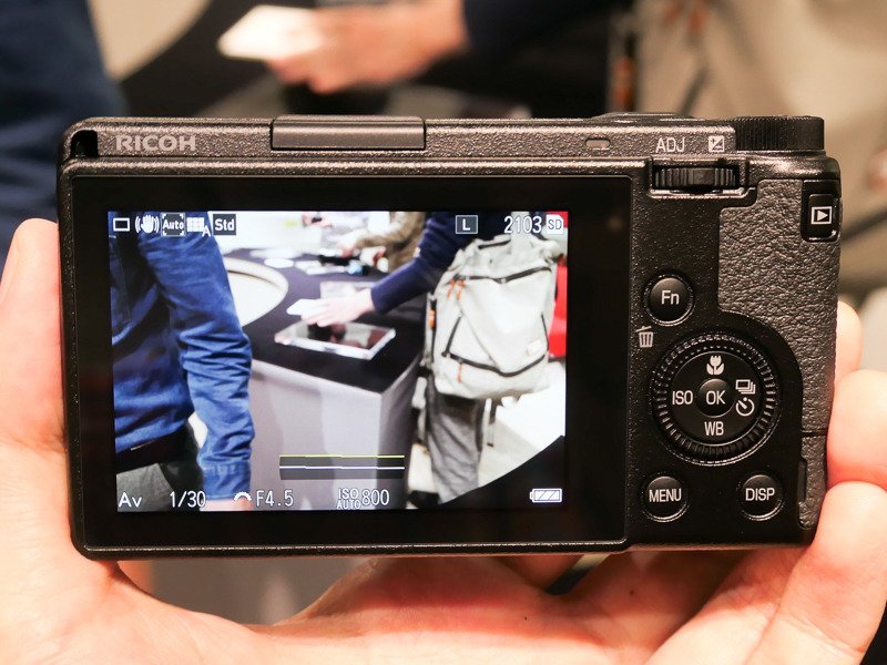 撮影画面。タッチAFに対応する。