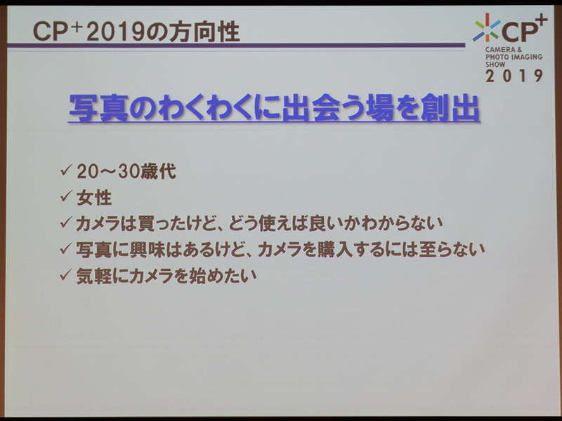 CP+が今後増やしていきたいターゲット層