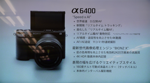 ソニー「α6400」「α9/α7R III/α7 III大型アップデート」発表会