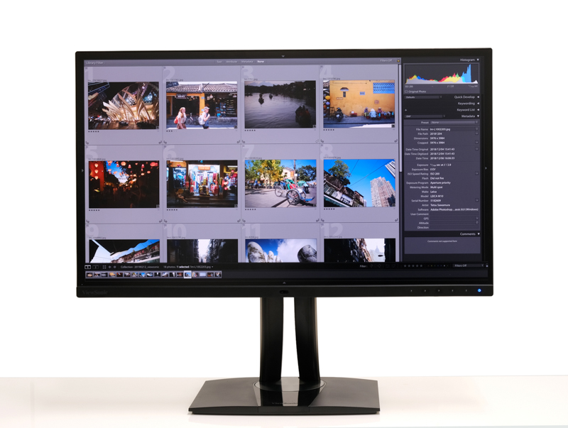 4K対応の27型液晶パネルを採用。ハードウェアキャリブレーションに対応し、フォトグラファーのニーズにしっかりと応えてくれる。