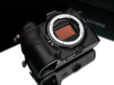 キヤノンEOS R & ニコンZにイタリアンレザーのボディケース - デジカメ