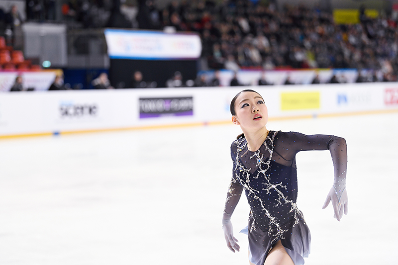 紀平梨花選手（撮影：能登直）<br><span class="fnt-85">ニコン D850 / AF-S NIKKOR 70-200mm f/2.8E FL ED VR / 110mm / マニュアル露出（F2.8・1/1,000秒） / ISO 2000</span>