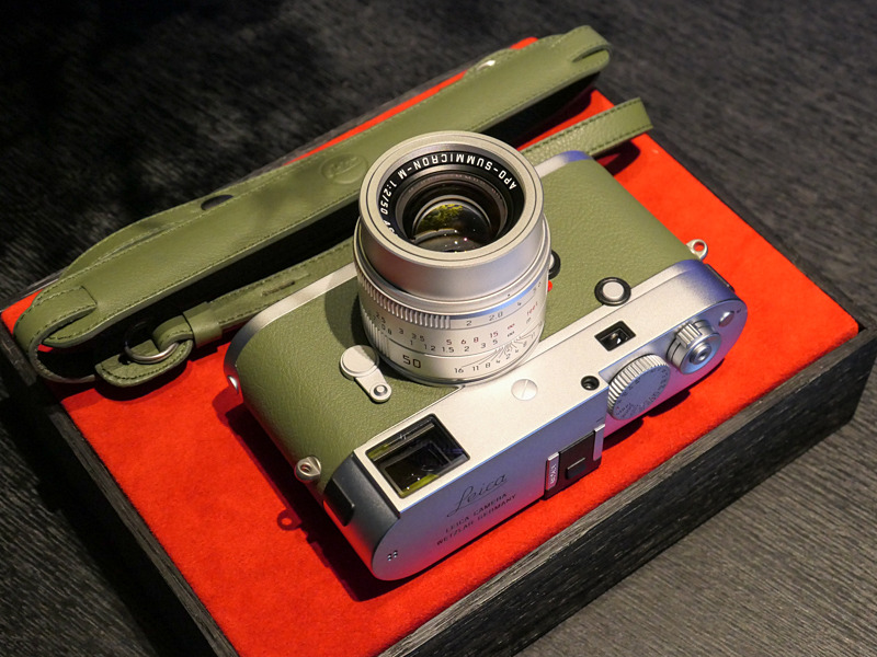 オープン5周年記念として10台限定で発売した「ライカMモノクローム Kyoto」（レンズは別売）。