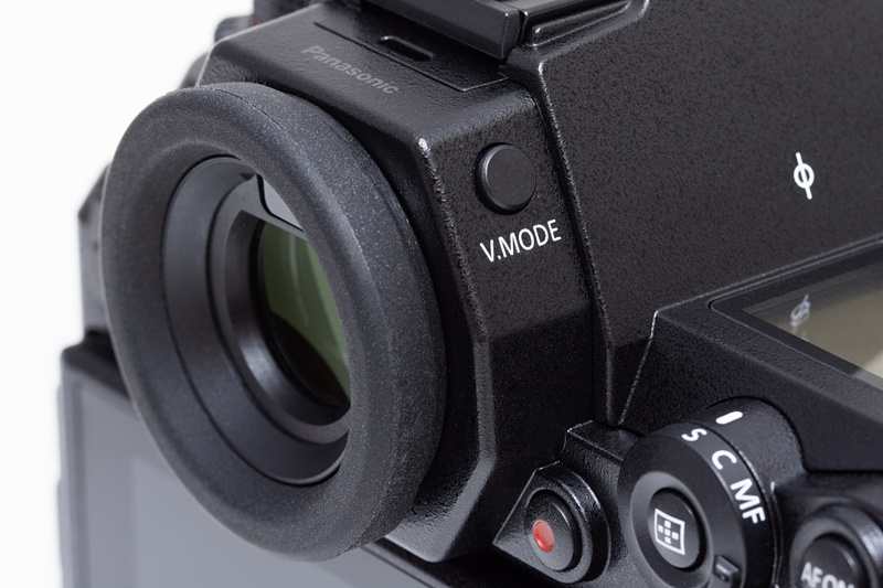 側面のV.MODEボタン