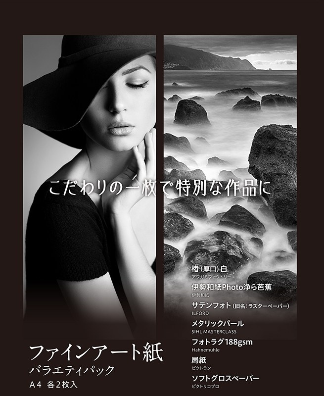 ファインアート紙バラエティパック A4 各2枚入