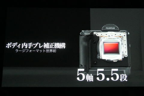 富士フイルム、1億画素ミラーレス「GFX100」の実機をお披露目