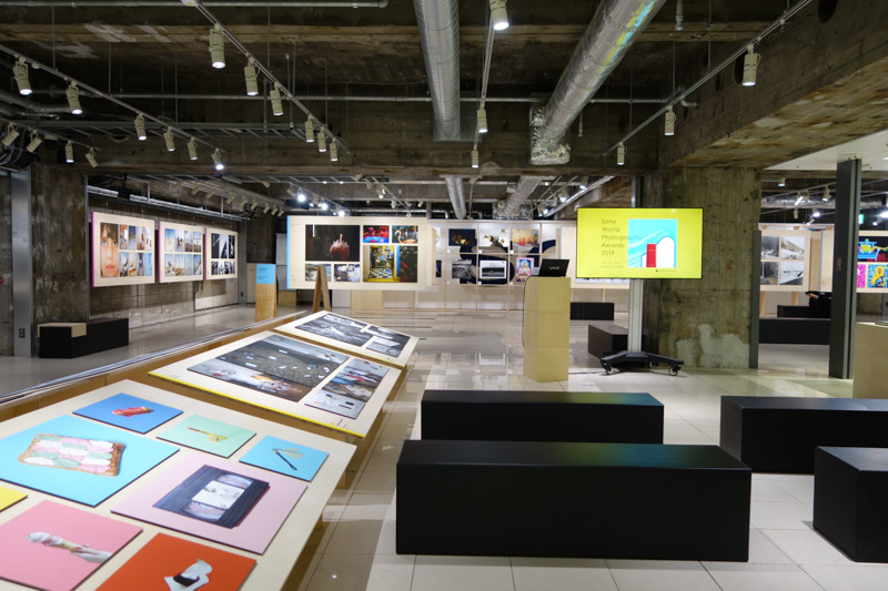 地階2階にはプロフェッショナル部門と一般公募部門の作品が並ぶ。