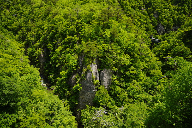 ソニーα7R III　FE 24-70mm F2.8 GM（24mm）　絞り優先オート（F4.5、1/500秒）　ISO 200　WB:太陽光　風景（陸羽東線/鳴子温泉〜中山平温泉）