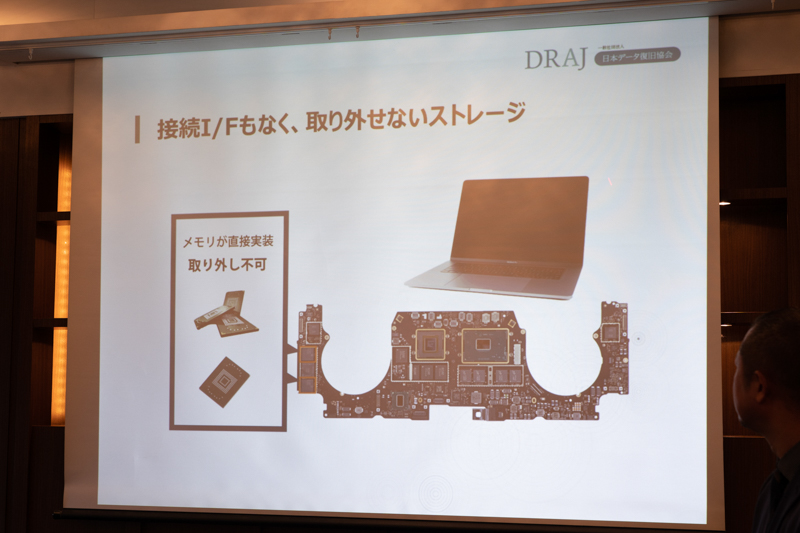 ストレージだけを分離することが不可能なデバイスのデータ復旧は難易度が高い。