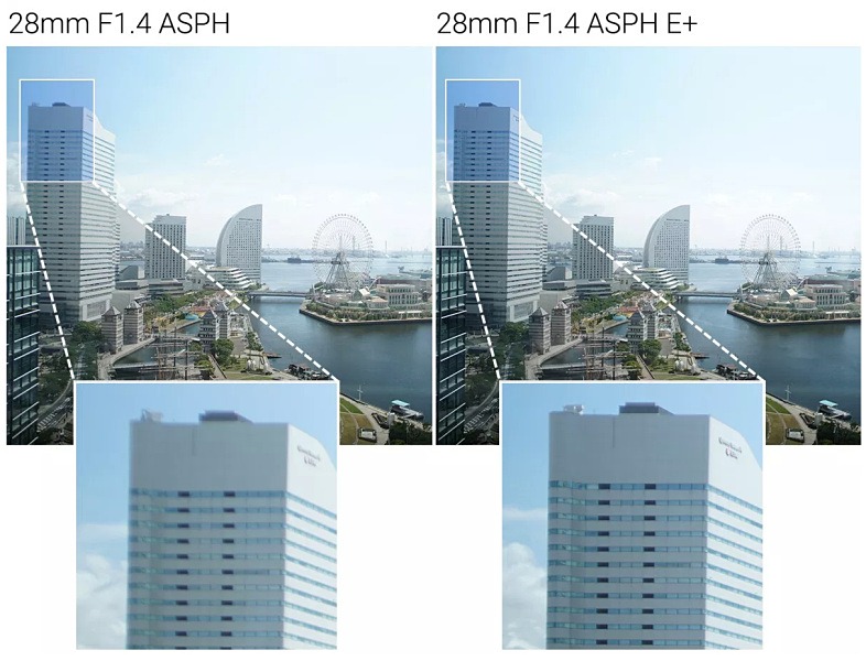周辺解像の比較イメージ（提供：焦点工房）