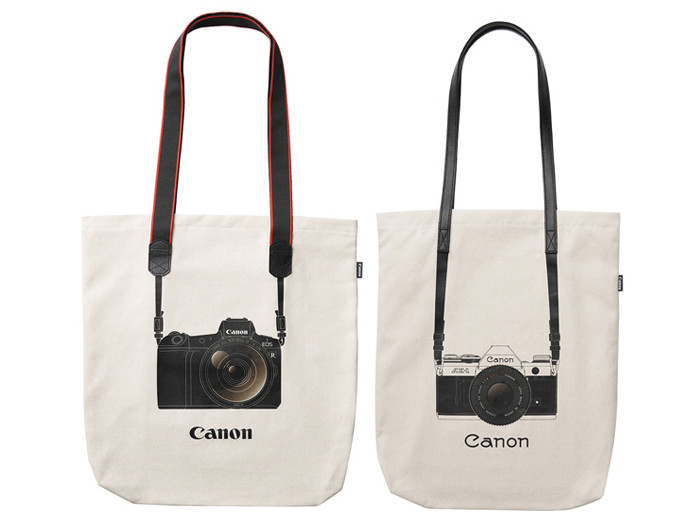 キヤノンキャンバストート2種（AE-1・EOS R）