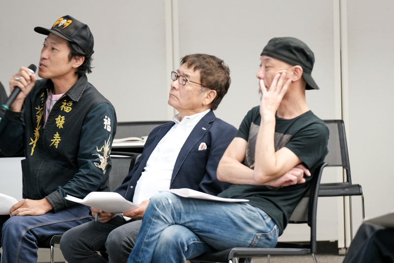 左から元田敬三氏、ハービー・山口氏、有元伸也氏。