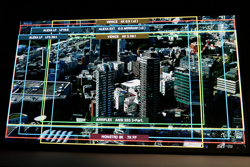ディレクターズビューファインダーモードの対応フォーマット。後日ファームアップで実装予定の機能としている。