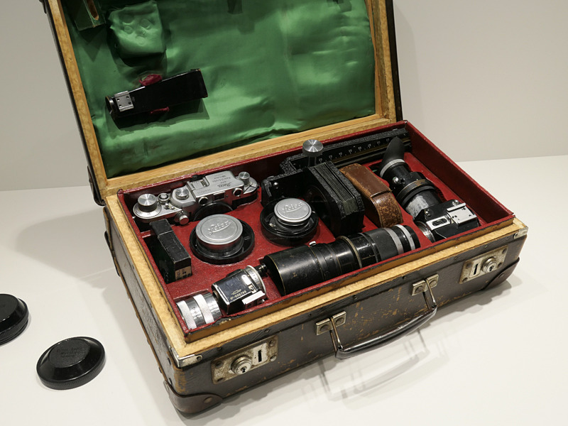 ヴォルフが最後に使っていたライカ機材。このセットをどこにでも持ち歩いたという。