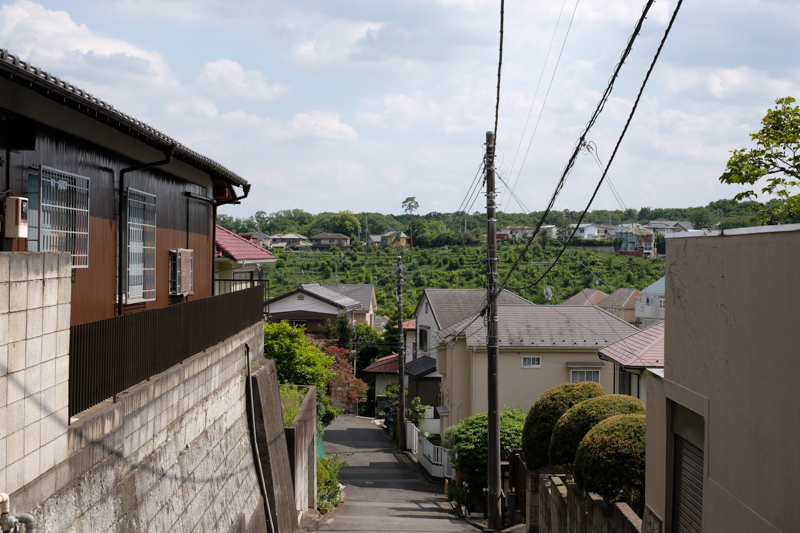 多摩湖を一周する多摩湖自転車歩行者道のすぐ脇に広がる東大和市の住宅地域<br><span class="fnt-85">X-Pro2 / XF35mmF1.4 R / 絞り優先AE（1/320秒・F9.0・±0EV） / ISO 200</span>