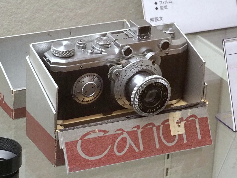 ハンザ・キヤノン。日本カメラ博物館にて編集部撮影