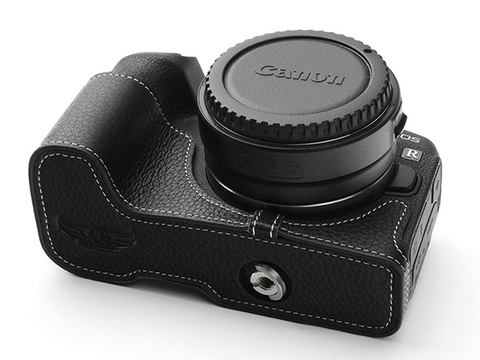 X-Tふた桁機、ライカQ2、EOS RP対応のレザー製ボディケース - デジカメ