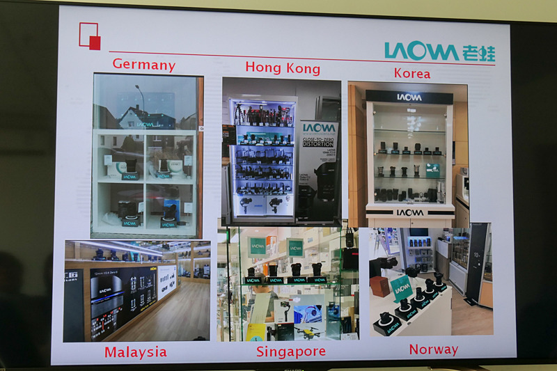 各国のディスプレイ。販売の7割が中国以外で、50か国以上に出荷されているという。